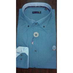 Camisa azul con puntos Tendido 7